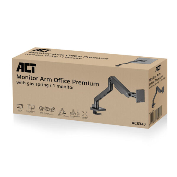 ACT Monitorarm 49" office premium, gasveer, 1 scherm - Afbeelding 6
