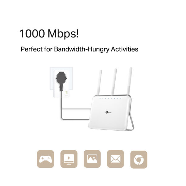 TP-Link TL-PA7017PKIT(FR) 1000 Mbit/s Ethernet LAN Wit 2 stuk(s) - Afbeelding 3