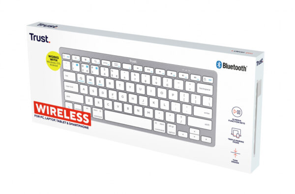Trust 24651 toetsenbord Universeel Bluetooth QWERTY Amerikaans Engels Zilver - Afbeelding 4