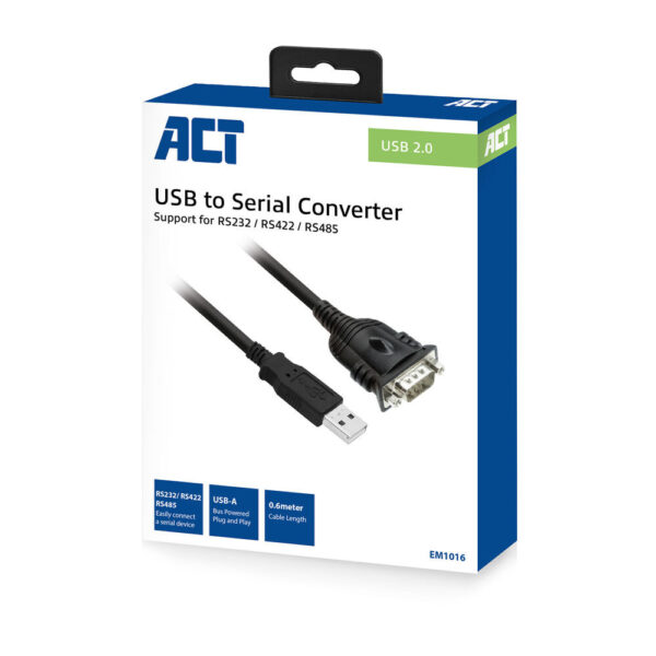 ACT 0,6 meter USB naar serieel adapter - Afbeelding 2