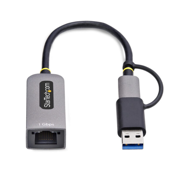 StarTech.com USB-C naar Ethernet Adapter met USB-A Dongle, 10/100/1000Mbps, USB 3.0 naar Gigabit Ethernet Netwerk Adapter, 15cm - Afbeelding 4