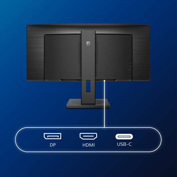 Philips B Line 346B1C/00 computer monitor 86,4 cm (34") 3440 x 1440 Pixels Quad HD LCD Zwart - Afbeelding 2