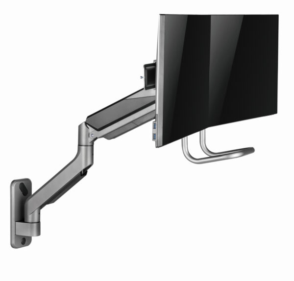 Gembird Laikiklis Adjustable wall 2-display mounting arm 17-32inch iki 8kg - Afbeelding 6