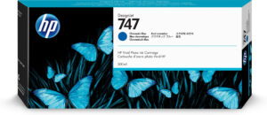 HP 747 chromatisch blauwe DesignJet inktcartridge, 300 ml