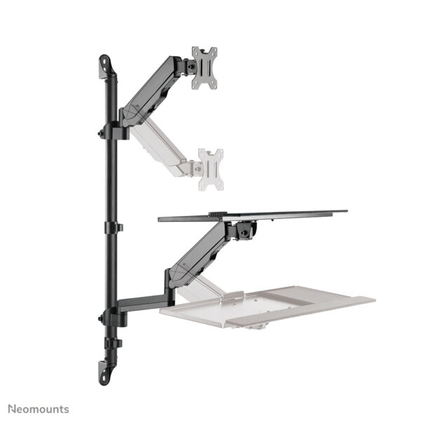 Neomounts WL90-325BL1 Zit-sta werkstation wand 17-32" - gasveer - Afbeelding 4