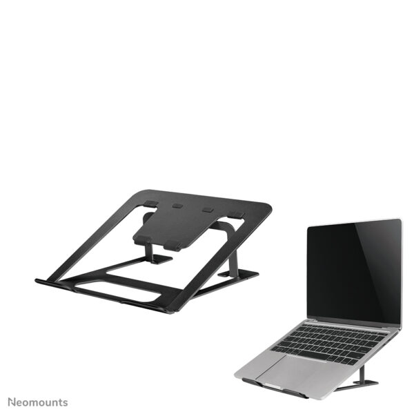 Neomounts NSLS085BLACK Laptopstandaard 10-17" - opvouwbaar - compact - universeel - Afbeelding 2