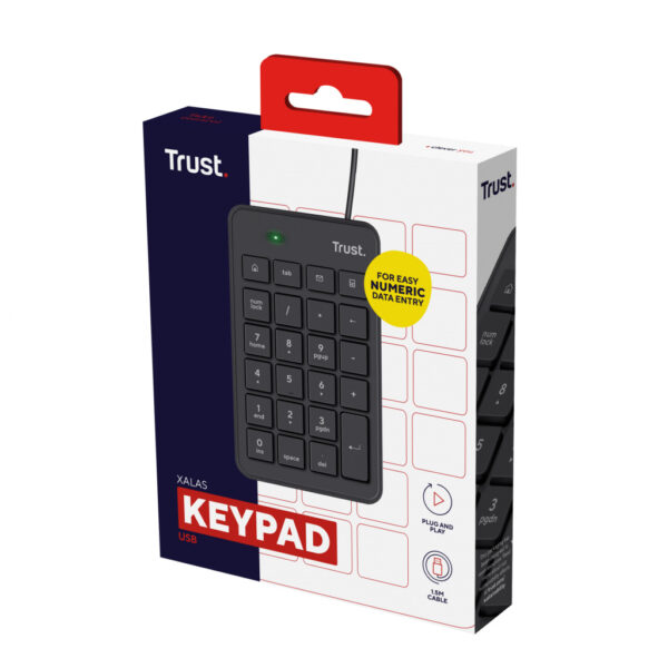 Trust Xalas - Numeriek toetsenbord - Zwart - Afbeelding 3