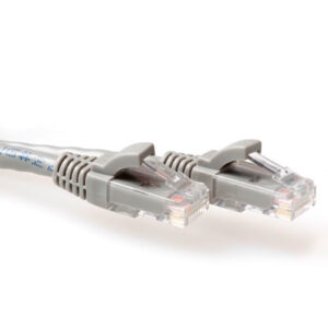 ACT Grijze 10 meter U/UTP CAT6 patchkabel snagless met RJ45 connectoren
