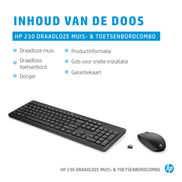 HP 230 draadloze muis- en toetsenbordcombo - Afbeelding 4