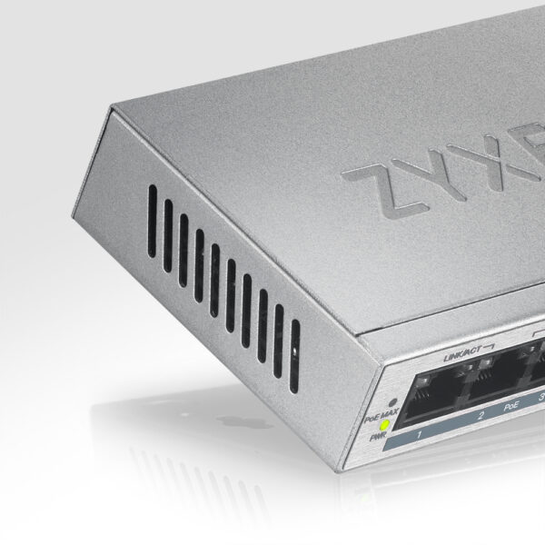 Zyxel GS1005HP Unmanaged Gigabit Ethernet (10/100/1000) Power over Ethernet (PoE) Zilver - Afbeelding 8