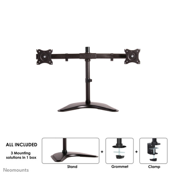 Neomounts NM-D335DBLACK Monitorstandaard 10-27" - Afbeelding 2