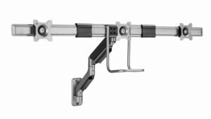 Gembird Monitorarm met gasveer voor 3 monitoren (wandmontage), space grey