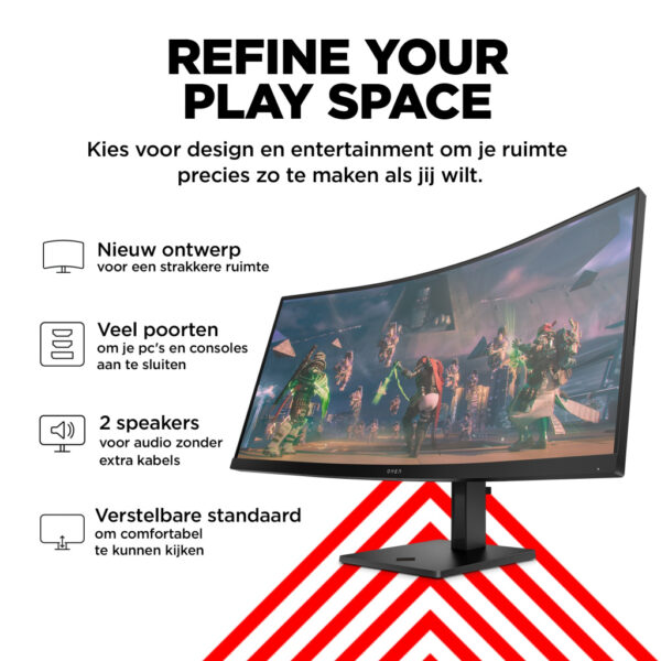 OMEN by HP 34 inch WQHD 165 Hz Curved gaming monitor - OMEN 34c - Afbeelding 3