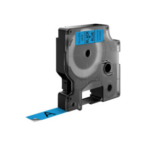 DYMO D1 -Standard Labels - Black on Blue - 12mm x 7m