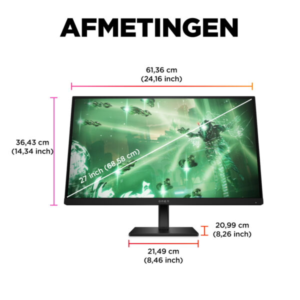 OMEN by HP 27 inch QHD 165 Hz gamingmonitor - OMEN 27q - Afbeelding 15
