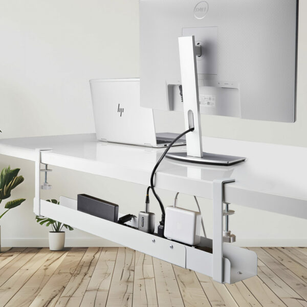 StarTech.com Kabelgoot voor onder Bureau, Verstelbare Kabel Organizer, Installatie via Klemsysteem zonder Schroeven of Boren, Op - Afbeelding 7