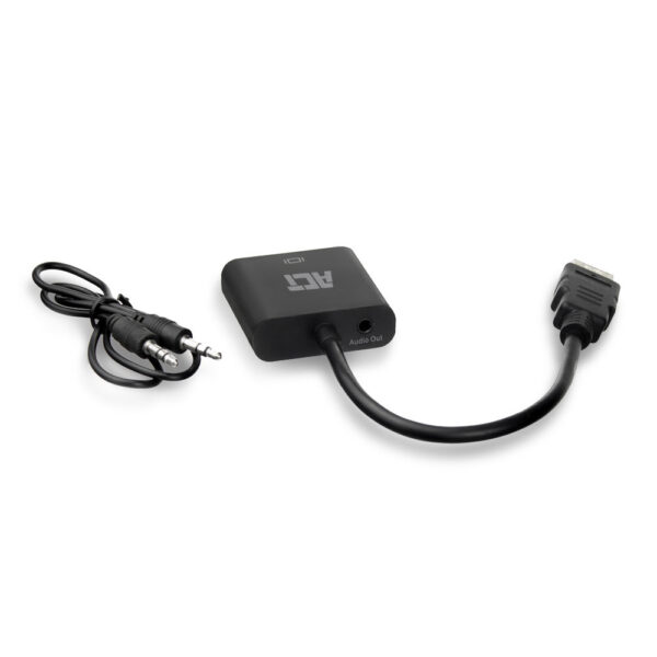 ACT 0,15 meter HDMI-A male naar VGA female adapter, met audio - Afbeelding 3