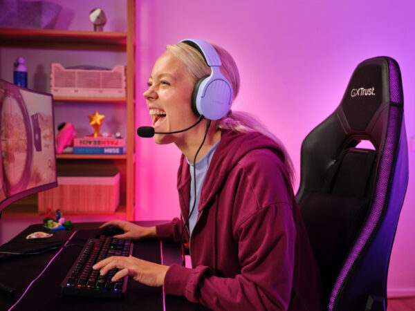 Trust GXT 489P FAYZO Headset Bedraad Hoofdband Gamen Zwart, Paars - Afbeelding 8