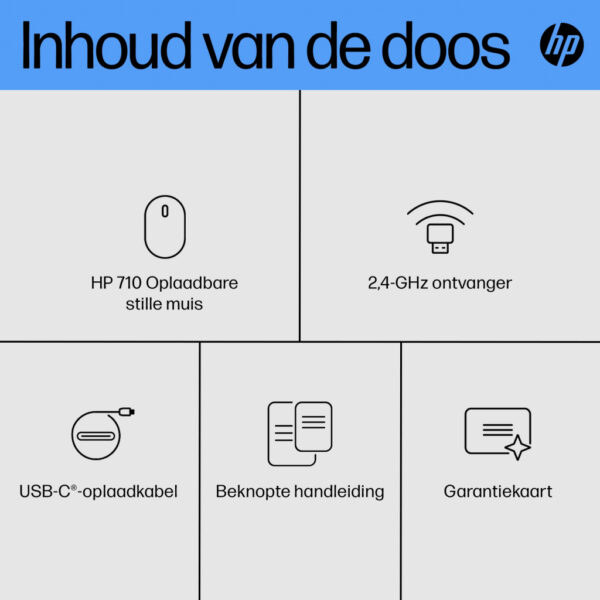HP 710 oplaadbare, stille muis - Afbeelding 14