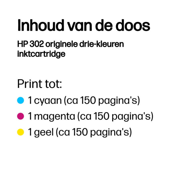 HP 302 originele drie-kleuren inktcartridge - Afbeelding 10