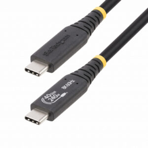 StarTech.com 1m USB4 Kabel, USB-IF Gecertificeerde USB Type-C Kabel, 40Gbps, 240W Power Delivery PD 3.1 EPR, 8K 60Hz, USB-C Data