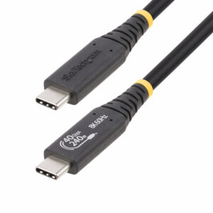 StarTech.com 50cm USB4 Kabel, USB-IF Gecertificeerde USB Type-C Kabel, 40Gbps, 240W Power Delivery PD 3.1 EPR, 8K 60Hz, USB-C Da