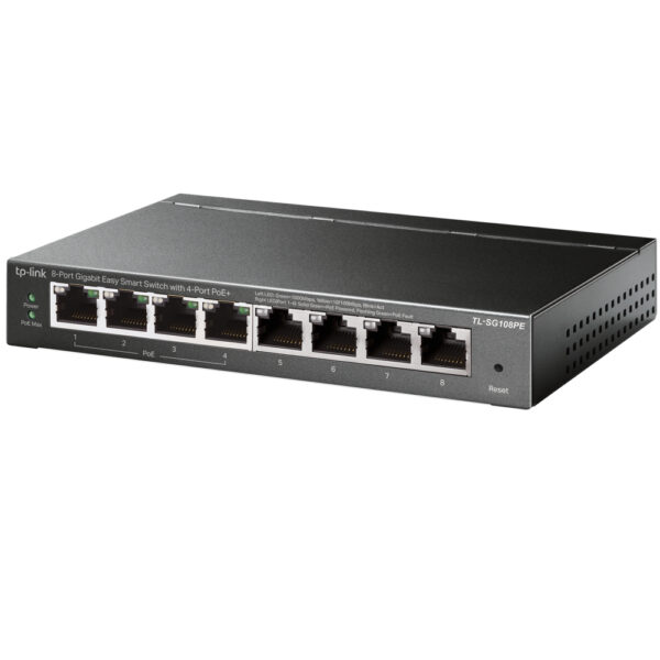 TP-Link TL-SG108PE netwerk-switch Managed L2 Gigabit Ethernet (10/100/1000) Power over Ethernet (PoE) Zwart - Afbeelding 3