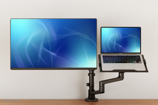 Neomounts DS20-425BL2 Monitorarm met laptophouder 17-27" - ruimtebesparend - Afbeelding 18