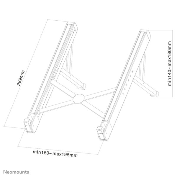 Neomounts NSLS010 Laptopstandaard 11-17" - opvouwbaar - compact - universeel - Afbeelding 18