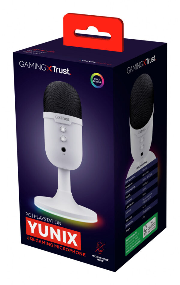 Trust GXT 234P Yunix Wit Tafelmicrofoon - Afbeelding 6