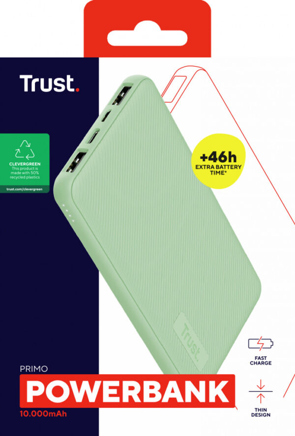 Trust 25029 powerbank Lithium-Ion (Li-Ion) 10000 mAh Groen - Afbeelding 6