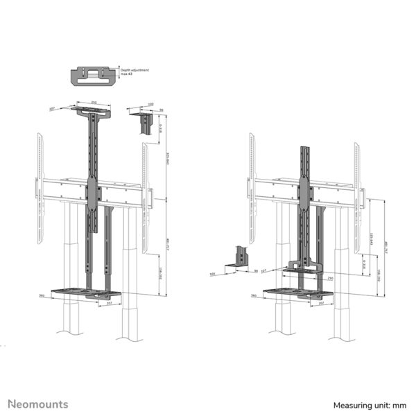 Neomounts AV1-875BL Videobar en multimedia kit - universeel - Afbeelding 16