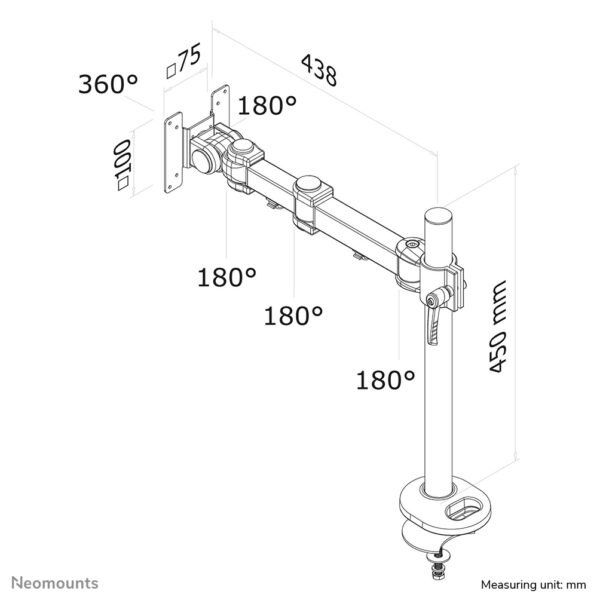Neomounts FPMA-D960G Monitorarm 10-30" - Afbeelding 6
