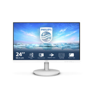 Philips V Line 241V8AW/00 computer monitor 60,5 cm (23.8") 1920 x 1080 Pixels Full HD LCD Wit
