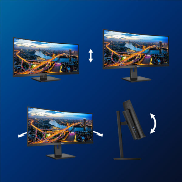 Philips B Line 346B1C/00 computer monitor 86,4 cm (34") 3440 x 1440 Pixels Quad HD LCD Zwart - Afbeelding 3