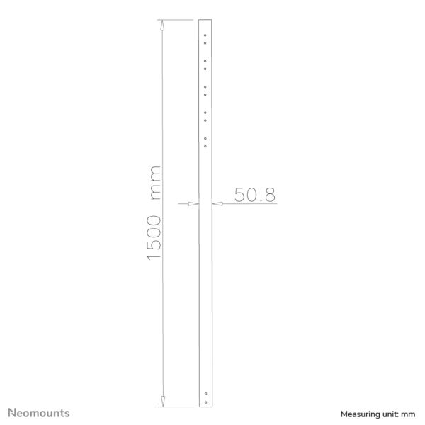 Neomounts FPMA-CP150BLACK Verlengbuis TV-beugel plafond - h 150 cm - Afbeelding 3