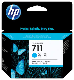 HP 711 cyaan DesignJet inktcartridges, 29 ml, 3-pack