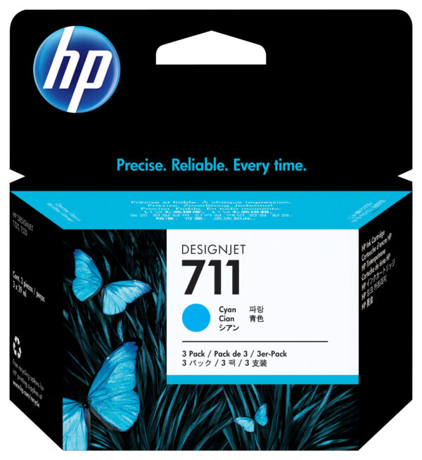 HP 711 cyaan DesignJet inktcartridges, 29 ml, 3-pack