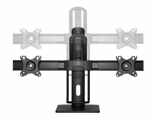 Gembird MS-D2-01 flat panel bureau steun 68,6 cm (27") Zwart - Afbeelding 8