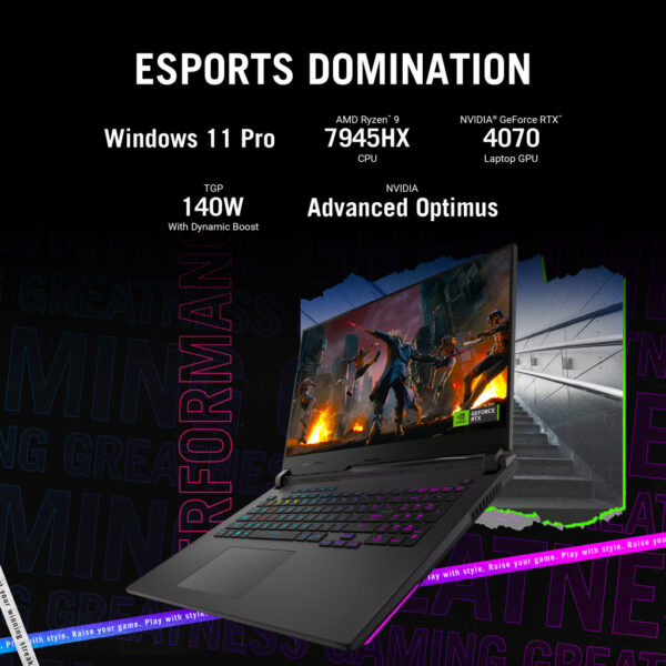 ASUS ROG Strix G17 G713PI-HX130W AMD Ryzen™ 9 7940HX Laptop 43,9 cm (17.3") Full HD 16 GB DDR5-SDRAM 1 TB SSD NVIDIA GeForce RTX - Afbeelding 10