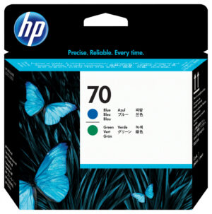 HP 70 blauwe en groene DesignJet printkop