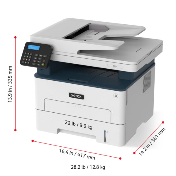 Xerox B225 A4 34 ppm draadloze dubbelzijdige printer PS3 PCL5e/6 ADF 2 laden totaal 251 vel - Afbeelding 5