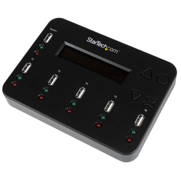 StarTech.com Standalone 1 naar 5 USB Thumb Drive Cloner en Wisser, Multiple USB Flash Drive Kloner,System/File/Whole-Drive Copy