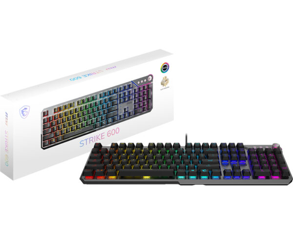 MSI STRIKE 600 SILENT US toetsenbord Gamen USB QWERTY Amerikaans Engels Zwart - Afbeelding 5