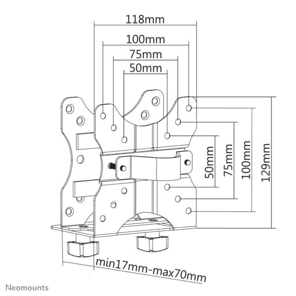 Neomounts NM-TC100BLACK Mini PC houder - max 5 kg - universeel - Afbeelding 12