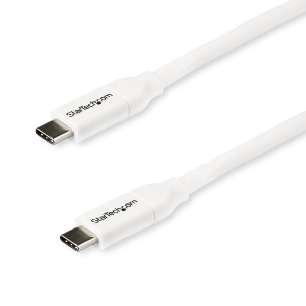 StarTech.com USB-C naar USB-C kabel met 5A/100W Power Delivery - M/M - wit - 2 m - USB 2.0 - USB-IF certificatie - Afbeelding 5