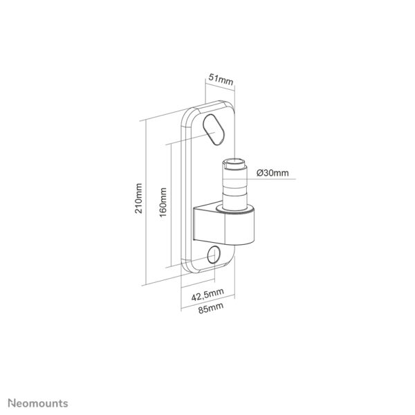 Neomounts AWL75-450BL Muuradapter monitorarm - Afbeelding 17