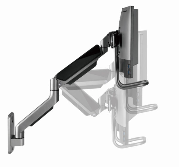 Gembird Laikiklis Adjustable wall 2-display mounting arm 17-32inch iki 8kg - Afbeelding 8