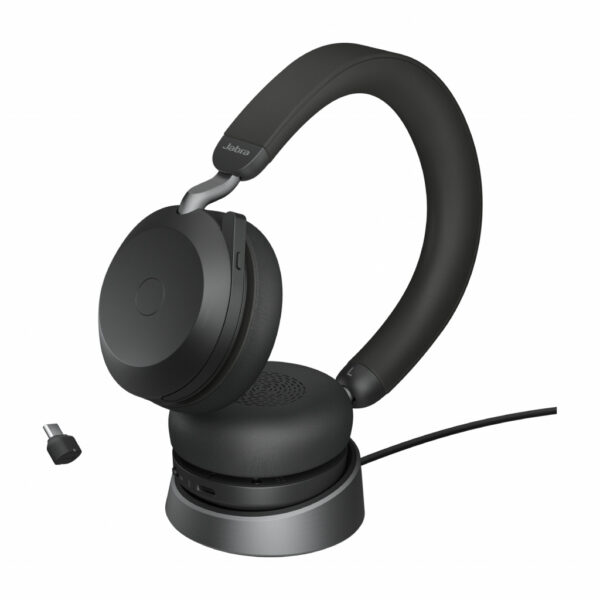Jabra 27599-989-889 hoofdtelefoon/headset Bedraad en draadloos Hoofdband Oproepen/muziek USB Type-C Bluetooth Oplaadhouder Zwart - Afbeelding 2