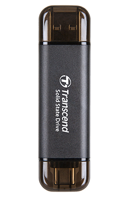 Transcend ESD310C Thunderbolt technologie 512 GB USB Type-a naar USB Type-C USB 3.2 Gen 2x2 Zwart